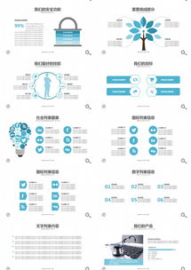 藍(lán)色簡(jiǎn)約·創(chuàng)意新生 100頁熊貓辦公互聯(lián)網(wǎng)銷售PPT模板，賦能產(chǎn)品營銷新高度